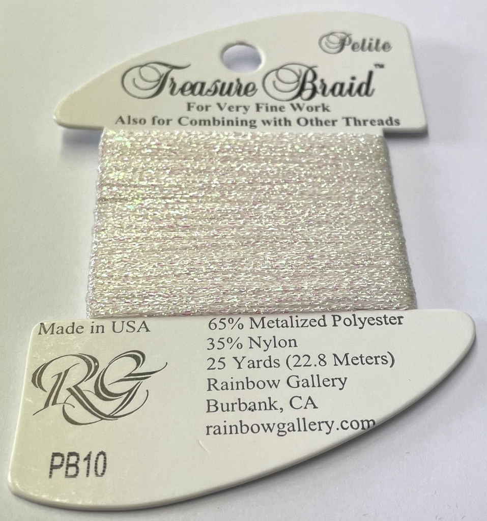 Rainbow Gallery Petite Treasure Braid PB10 White Pearl