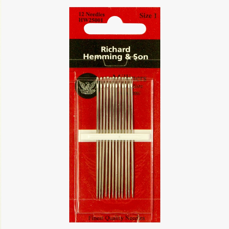 Richard Hemming Milliners Needles Size 1