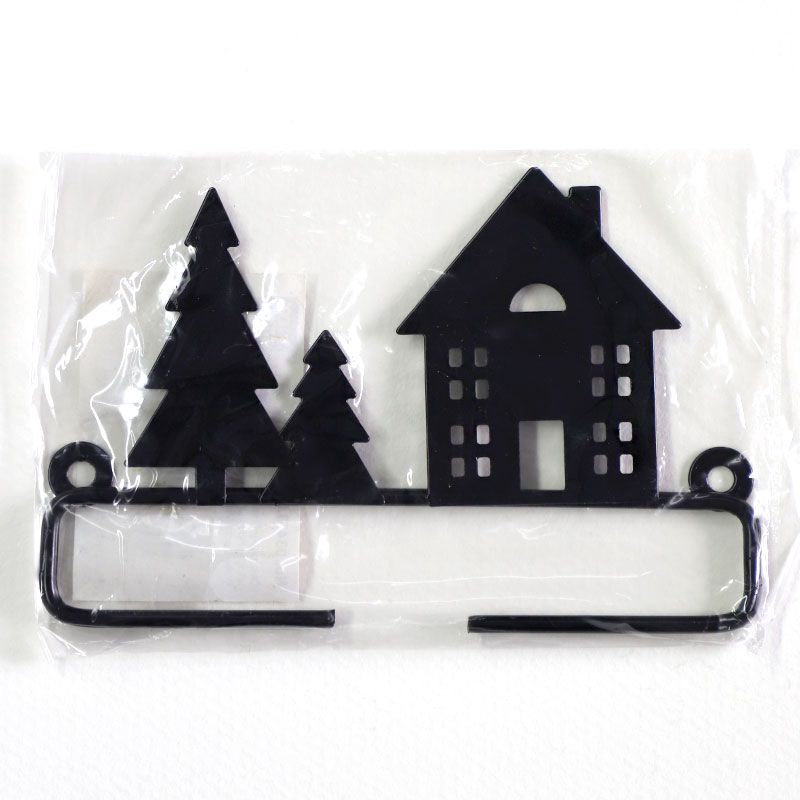 Rico House with Tree Hanger Black 11cm