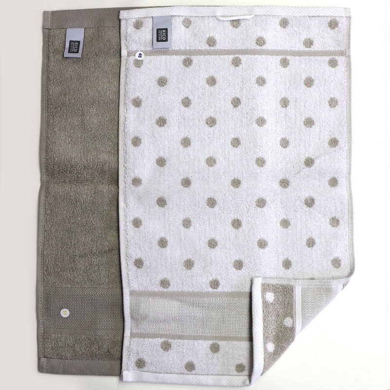 Rico Spotted Hand Towel Beige And White