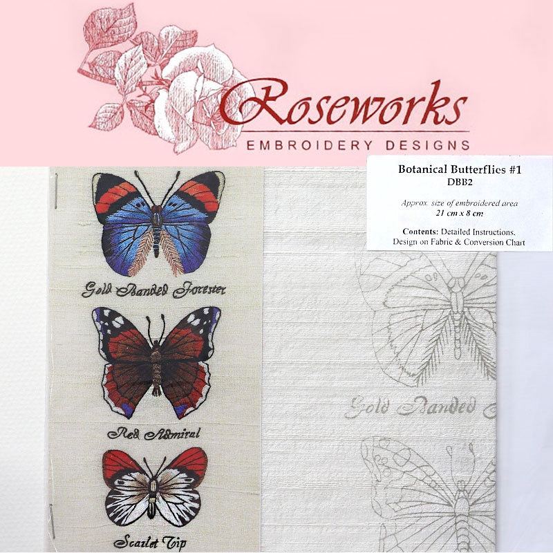 Roseworks Botanical Butterflies #1 DBB2