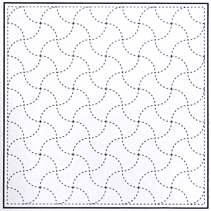 Sashiko Printed Cloth White Counterweight