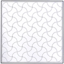 Sashiko Printed Cloth White Counterweight