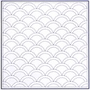 Sashiko Printed Cloth White Fish Scales
