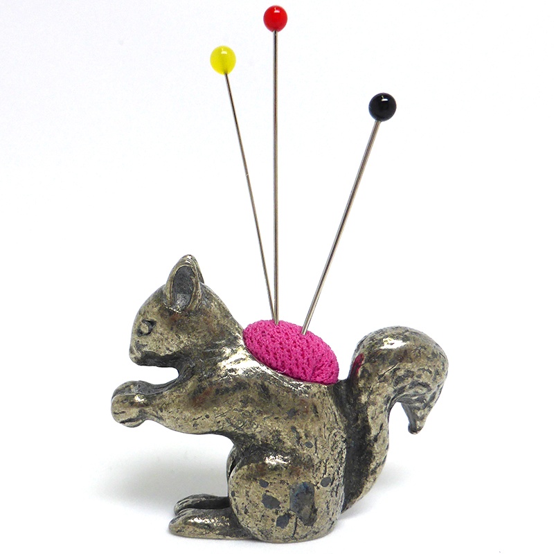 Simply Scissors Pewter Squirrel Pincushion