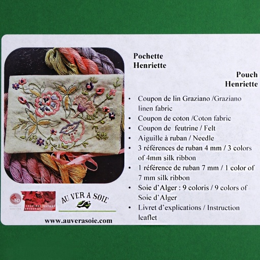 [au-ver-a-soie-pochette-henriette-kit] Au Ver À Soie Pochette Henriette Kit