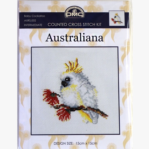 [australiana-counted-cross-stitch---baby-cockatoo] Australiana Counted Cross Stitch - Baby Cockatoo