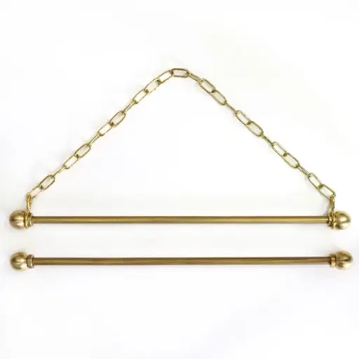 [bell-pull-ends-brass-rods-44cm] Bell Pull Ends Brass Rods 44cm