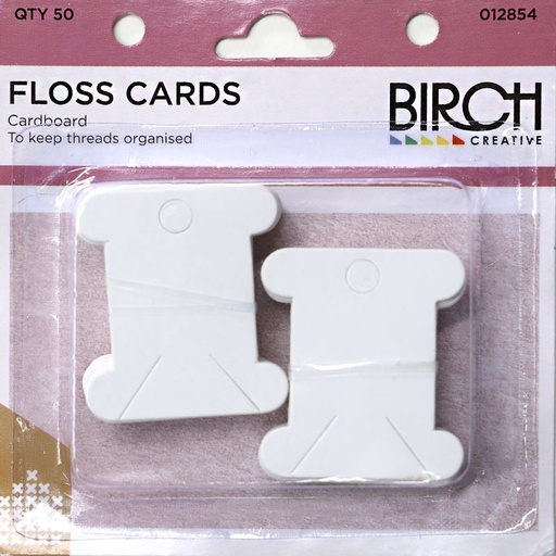 [Flosscardscardboard] Birch Floss Cards Cardboard 50 Pack