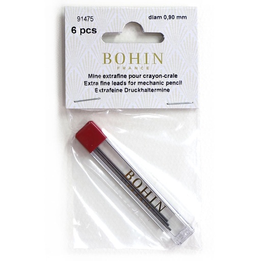 [bohin-chalk-pencil-refill-leads---grey] Bohin Chalk Pencil Refill Leads Extra Fine - Grey