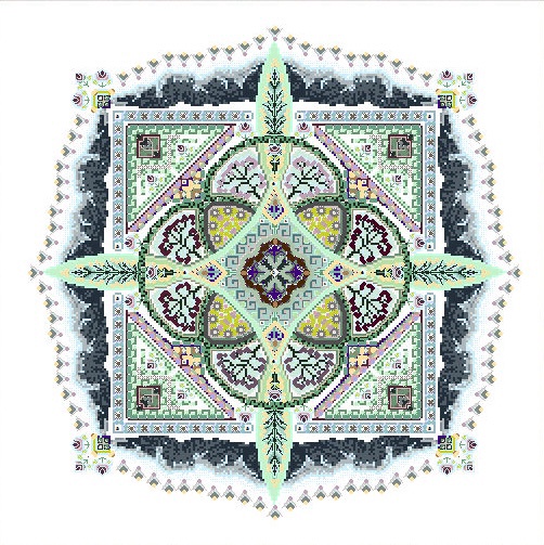 [autumnwatergardenmandala] Chatelaine CHAT098 Autumn Watergarden Mandala Cross Stitch Pattern