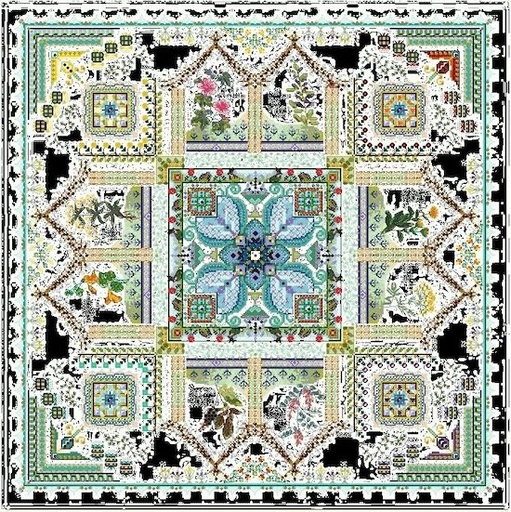 [tinctorium-themedievaldyersgardencountedcrossstitch] Chatelaine CHAT155 Tinctorium: The Medieval Dyers Garden Mandala Cross Stitch Pattern