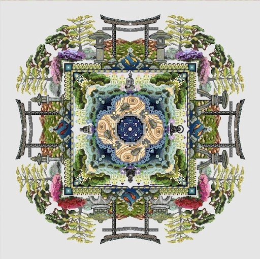 [thejapanesemossgardenmandala] Chatelaine ONL123 The Japanese Moss Garden Mandala Cross Stitch Pattern