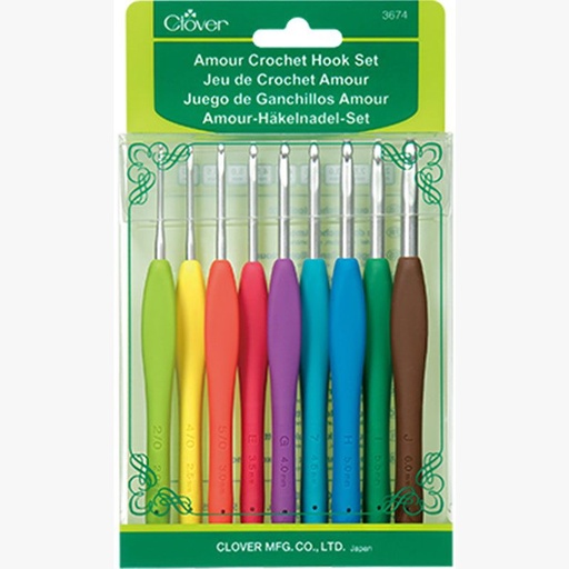 [clover-amour-crochet-hook-set-2-6mm] Clover Amour Crochet Hook Set Sizes 2.0-6.0mm