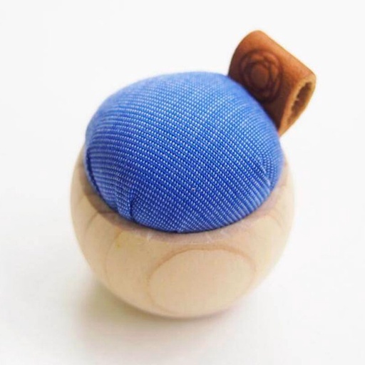 [cohana-pincushion-of-cyprus--banshu-textile-blue] Cohana Pincushion of Cyprus & Banshu Textile Blue