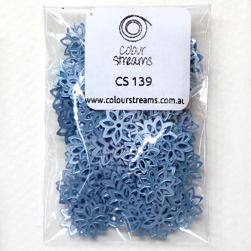 [colour-streams-sequins-cs-139---open-cut--flower-blue] Colour Streams Sequins CS 139 - Open Cut  Flower Blue