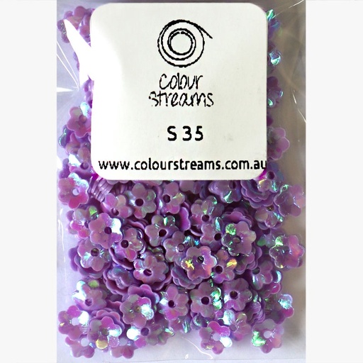[colour-streams-sequins-cs-35-mauve-flowers] Colour Streams Sequins CS 35 Mauve Flowers