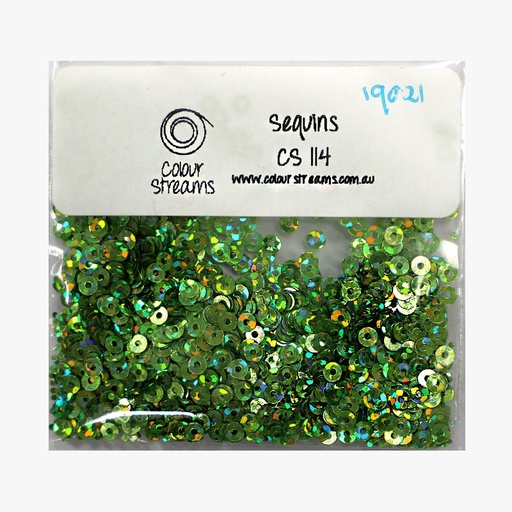 [colour-strems-sequins-cs114-flat-green] Colour Streams Sequins CS114 Flat green