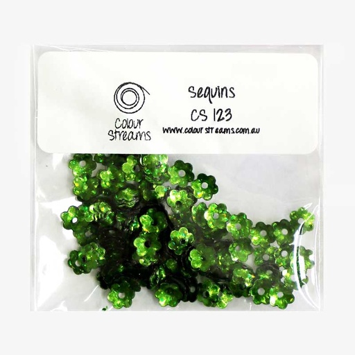 [sequinscs123greenflower] Colour Streams Sequins CS123 Green Flower