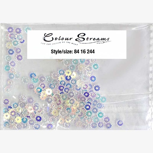 [colourstreamssequinscs84whiteflatspikeyedged] Colour Streams Sequins CS84 White Flat Spikey Edged