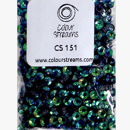 [colour-streams-sequins-cup-circle-3mm-cs151-muted-dark-green] Colour Streams Sequins Cup Circle 3mm CS151 Muted Dark Green