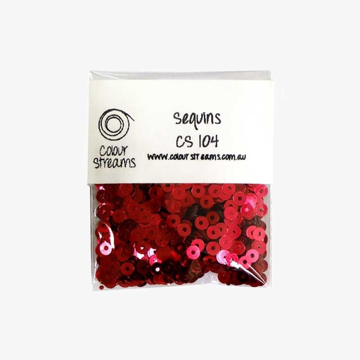 [colourstreamsflatsequinredcs104] Colour Streams Sequins Red CS104