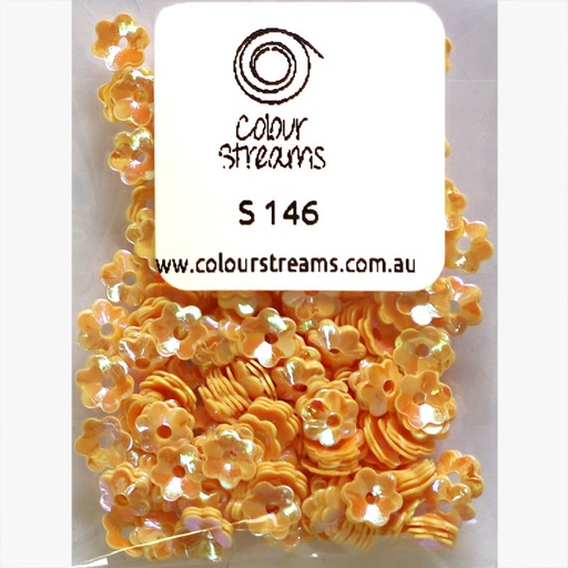[colourstreamssequinss146apricotflower] Colour Streams Sequins S 146 Apricot Flower