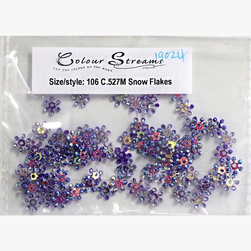 [colour-streams-sequins-s106-purplemauve-snowflake] Colour Streams Sequins S106 Purple/Mauve Snowflake