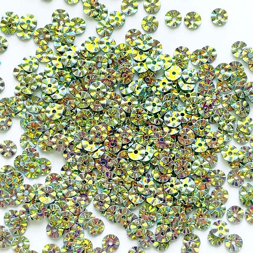 [colour-streams-sequins-s185-roundwheel-5mm-sequins-green-with-multi-lights] Colour Streams Sequins S185 Roundwheel 5mm Sequins Green with Multi Lights