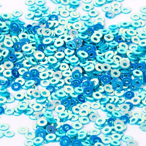 [colourstreams-sequins-s24-flat-2mm-turquoise-with-blue-and-gold-lights] Colour Streams Sequins S24 Flat 2mm Turquoise with Blue and Gold Lights