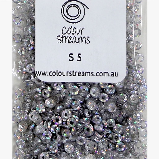 [colour-streams-sequins-s5-cupped-silver] Colour Streams Sequins S5 Cupped Silver