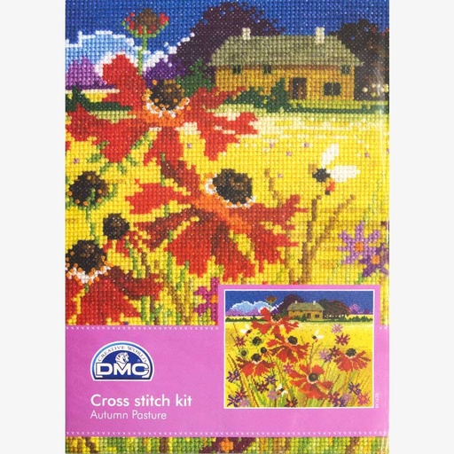 [dmccrossstitchkit-autumnpasture] DMC Cross Stitch Kit Autumn Pasture