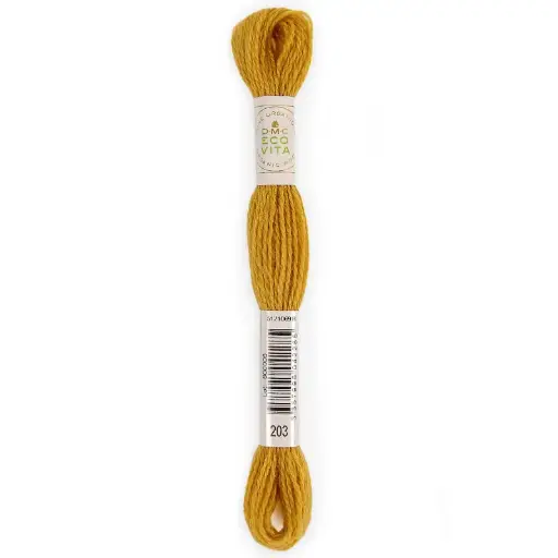 [dmc-eco-vita-organic-crewel-wool-lemon-safflower-203] DMC Eco Vita Organic Crewel Wool 203 Lemon Safflower