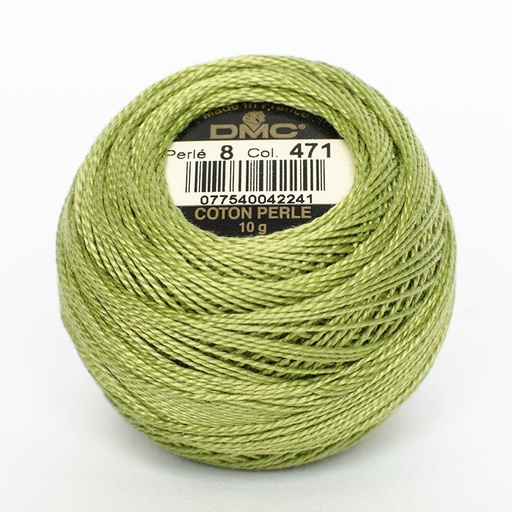 [DMCPerleCotton5471] DMC Perle #5 0471 Very Light Avocado Green (Skein)