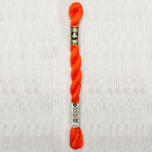 [DMCPerleCotton5608] DMC Perle #5 0608 Bright Orange