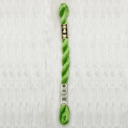 [DMCPerleCotton5704] DMC Perle #5 0704 Bright Chartreuse