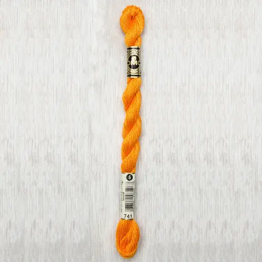 [DMCPerleCotton5741] DMC Perle #5 0741 Medium Tangerine