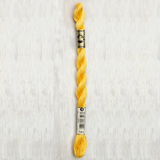 [DMCPerleCotton5743] DMC Perle #5 0743 Medium Yellow