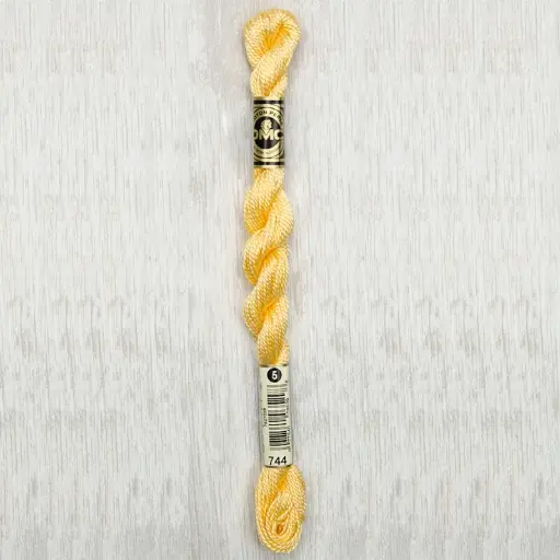[DMCPerleCotton5744] DMC Perle #5 0744 Pale Yellow