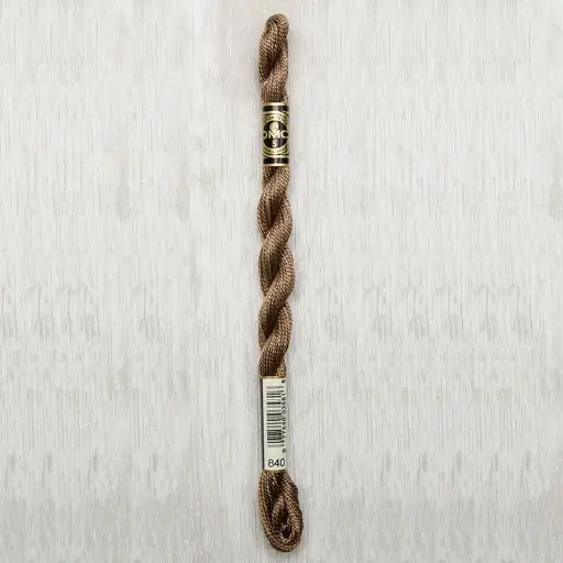 [DMCPerleCotton5840] DMC Perle #5 0840 Medium Beige Brown