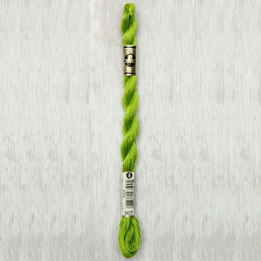 [DMCPerleCotton5907] DMC Perle #5 0907 Light Parrot Green