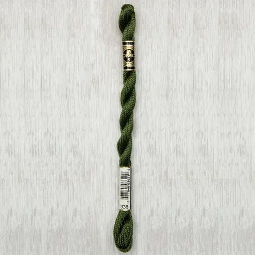 [DMCPerleCotton5936] DMC Perle #5 0936 Very Dark Avocado Green