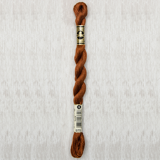 [DMCPerleCotton5975] DMC Perle #5 0975 Dark Golden Brown