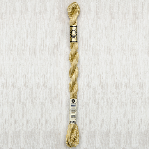 [DMCPerleCotton53046] DMC Perle #5 3046 Medium Yellow Beige