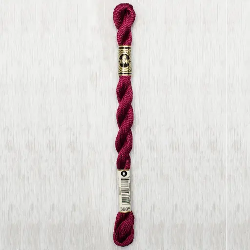 [DMCPerleCotton53685] DMC Perle #5 3685 Very Dark Mauve