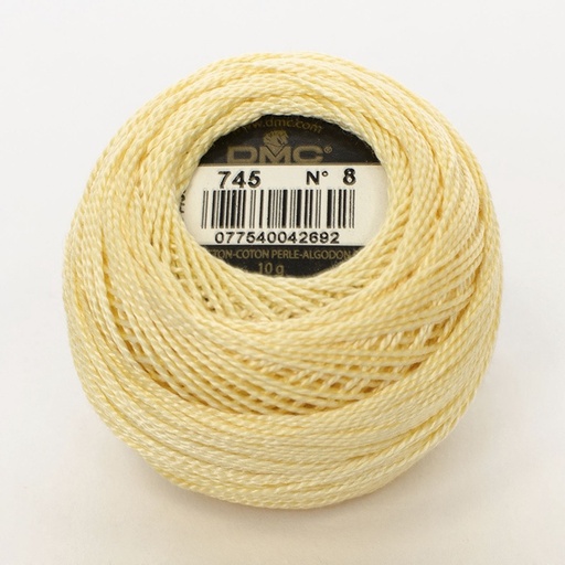 [DMCPerle88745] DMC Perle #8 0745 Light Pale Yellow