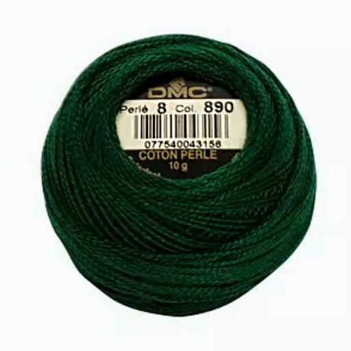 [dmcpearlperle80890] DMC Perle #8 0890 Ultra Dark Pistachio Green