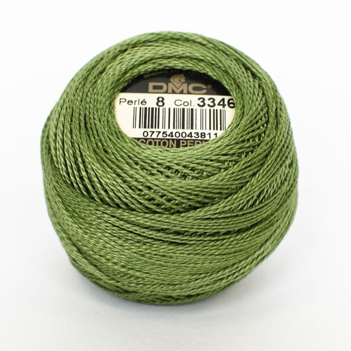 [DMCPerle883346] DMC Perle #8 3346 Hunter Green