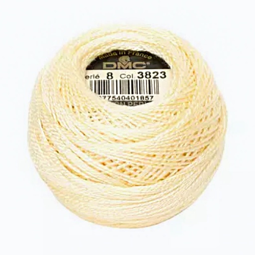 [dmcpearlperlecotton83823] DMC Perle #8 3823 Ultra Pale Yellow
