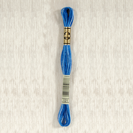 [DMCStrandedCotton121] DMC Stranded Cotton 0121 Variegated Delft Blue